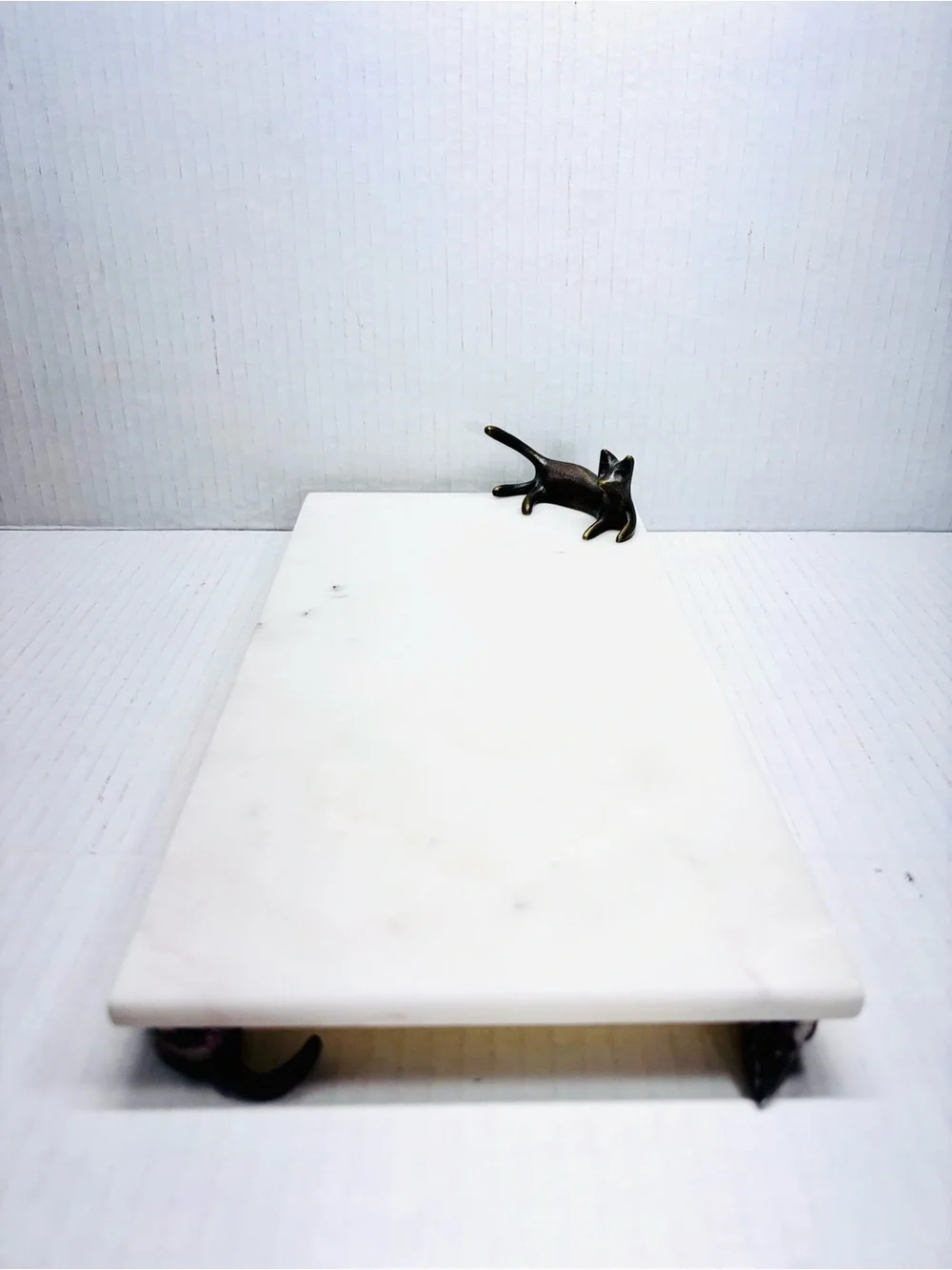 Vintage Michael Aram Cat Mouse Marble Serving Cheese Board Tray Witty Piece